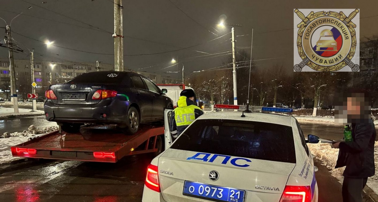 В Новочебоксарске задержали пьяного водителя на иномарке без номеров