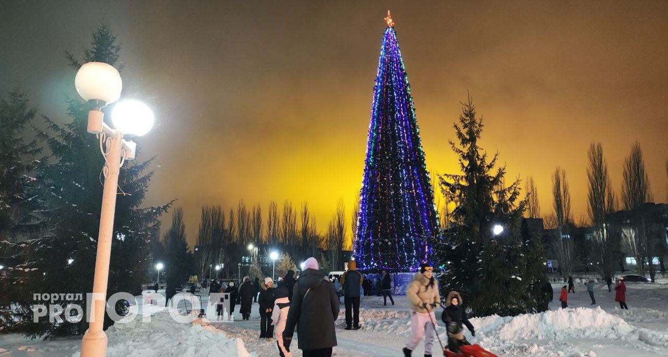 В Новочебоксарске зажглись огни на главной елке города