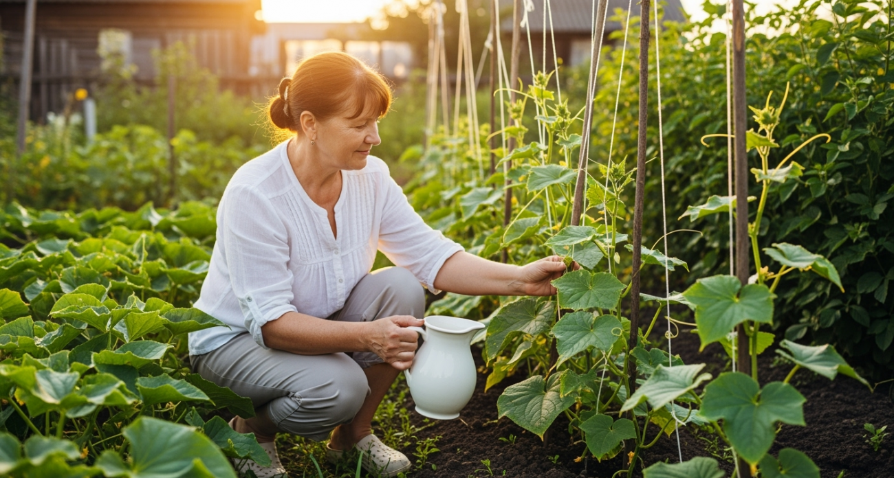 Армянская бабушка рассказала, как подкармливать огурцы кефиром: теперь собираю урожай до ноября