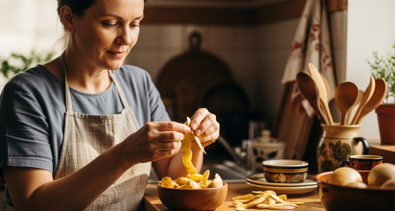 Картофельные очистки не выбрасываю — они ценнее золота: вот как их применяю — три способа