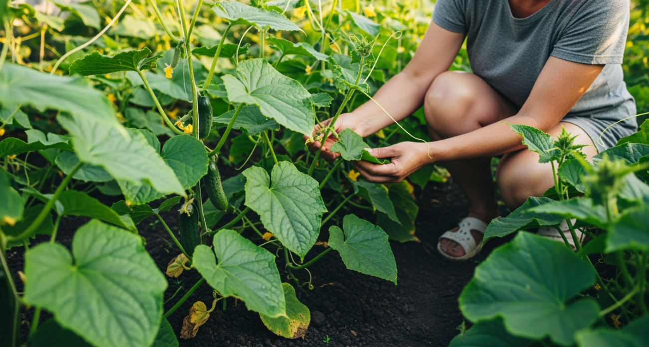 Добавляю йод в молоко и поливаю огурцы в июле: ни одного желтого листа — урожай растет непрерывно