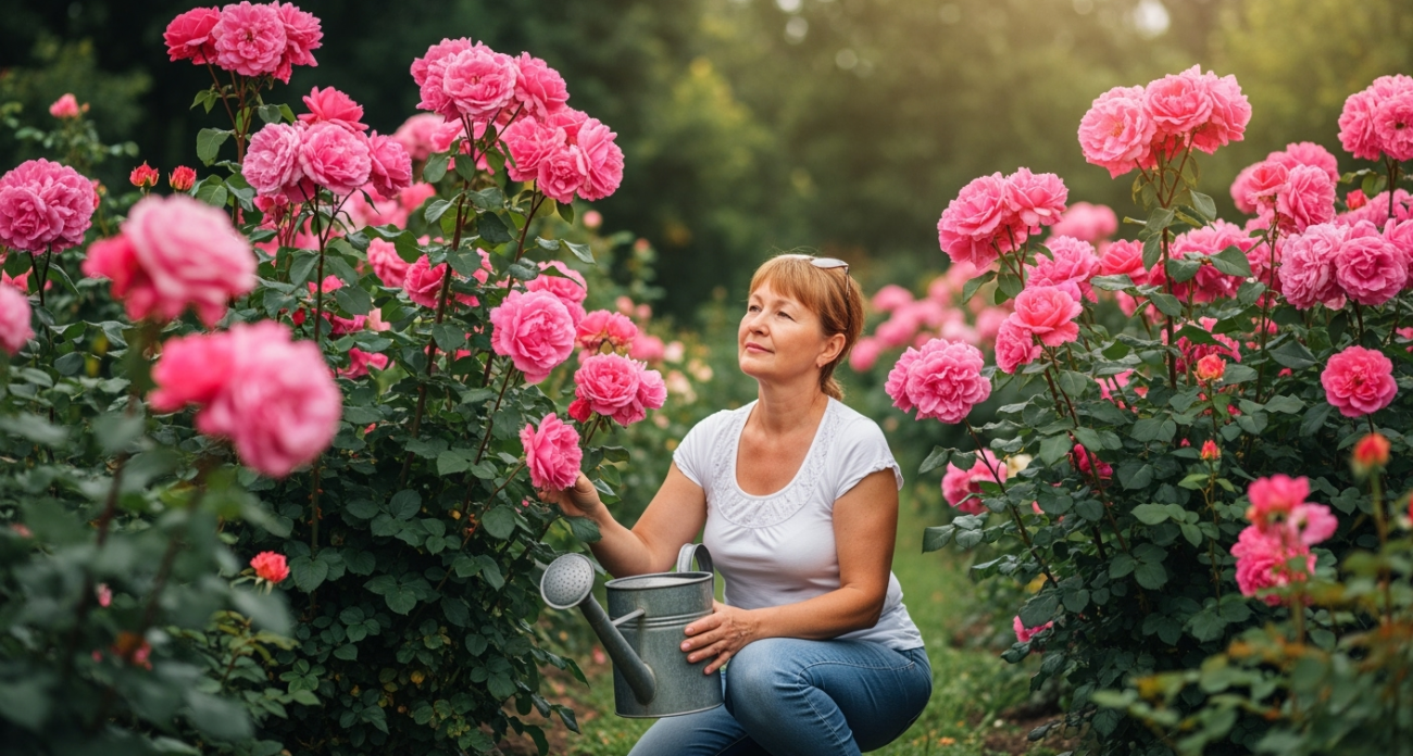 Развожу 100 гр. водой — и розы цветут беспрерывно до самой осени, бутоны выросли до 40 сантиметров — аромат на 2 км в округе