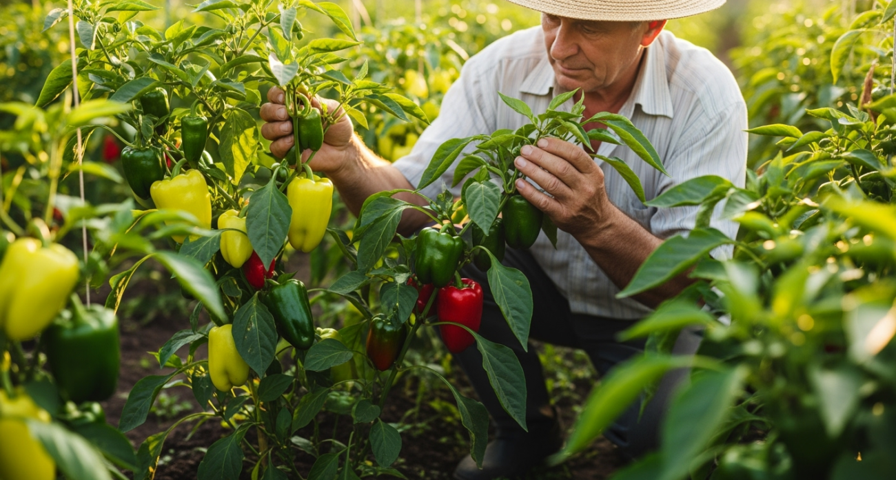 В середине июля перцы только этого и ждут: 3 ложки в воду — и завязи крепкие, а плоды растут без остановки — до 10 кг урожая с растения