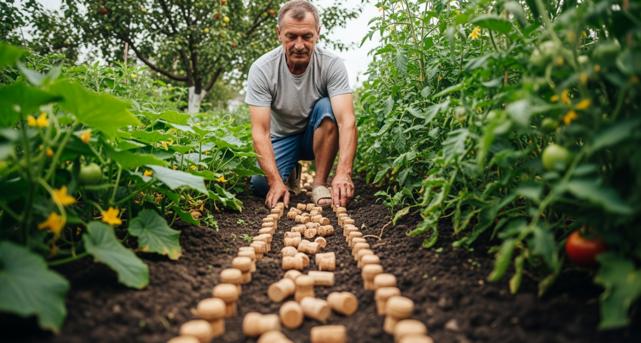 Сосед-дачник разложил винные пробки в огороде: сначала недоумевали, теперь повторяем – странно, но работает