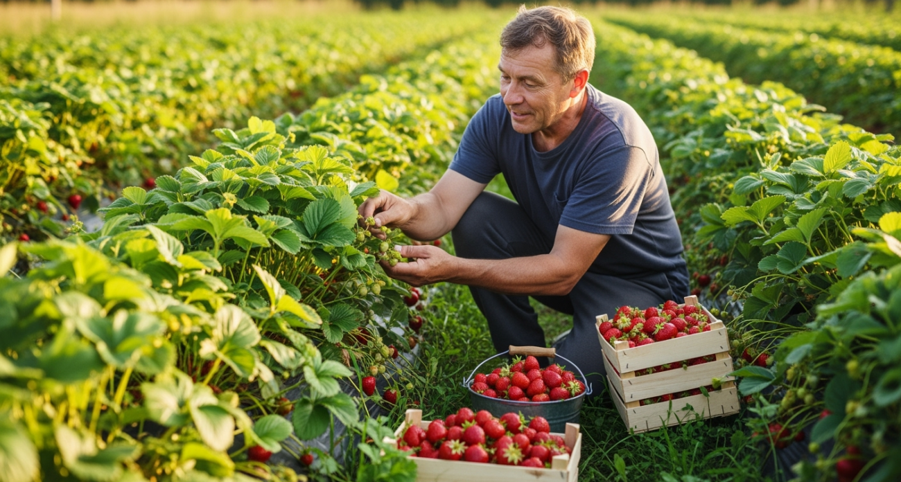 Как одна оплошность супруга помогла увеличить урожай клубники вдвое: собираем ведрами. До сих пор удивляюсь, как ему хватило сообразительности