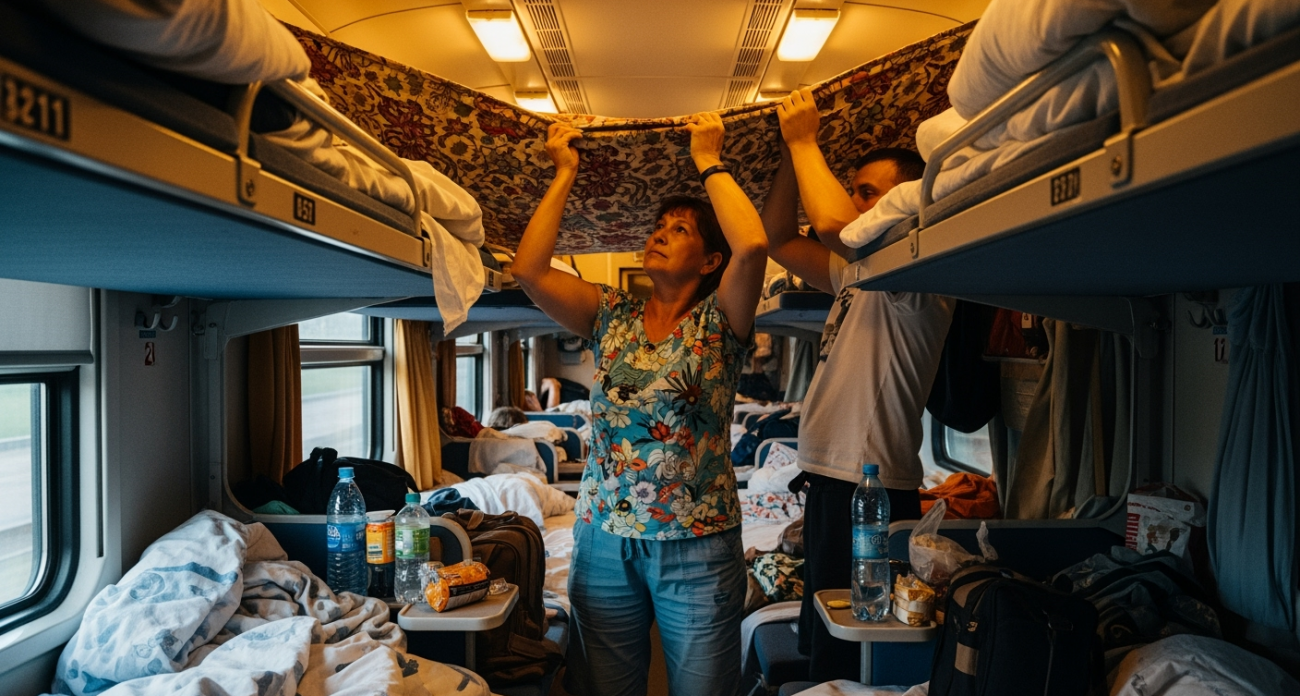 Покупают все места в купе плацкарта и устанавливают занавеску: свежий трюк от пассажиров