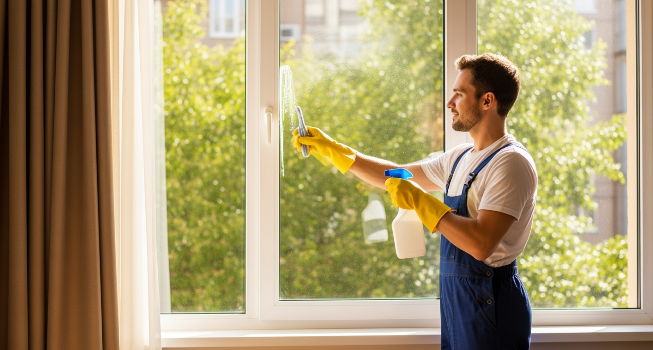 Мойщики стекол добавляют в воду один белый порошок — никаких разводов: окна кристально чистые — усилия не потребуются