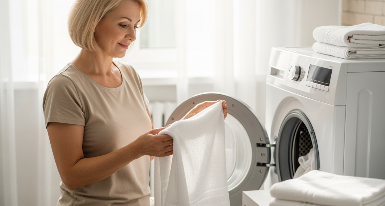 1 пакетик в барабан – и даже серые тряпки засияют белизной: как отстирать полотенца легко и без усилий
