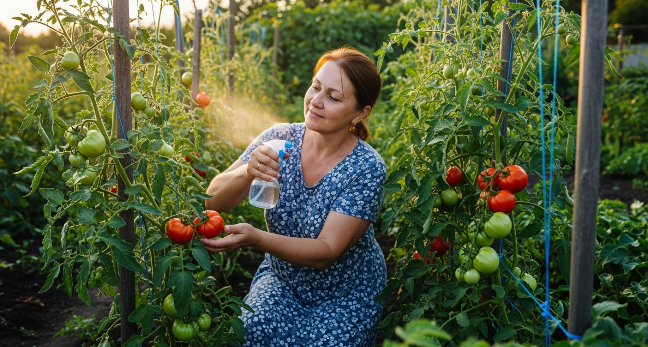 Пшикнула аптечной настойкой на листья — фитофтора даже не подошла, помидоры дозрели до последнего