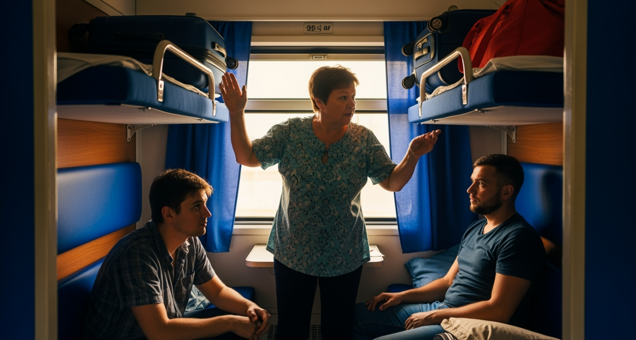 Еду в поезде из Крыма в Питер: соседка сверху ведет себя странно из-за места для багажа