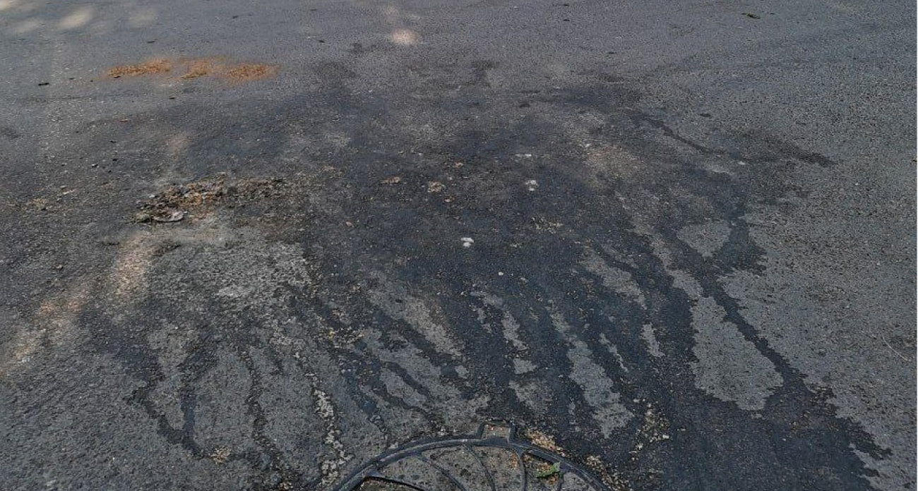 Сочные фрукты и овощи оставляют лужи на дорогах после вывоза мусора в Чувашии