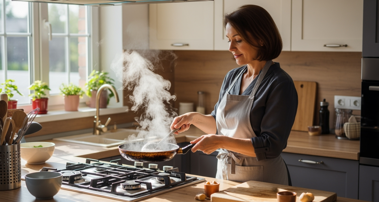 Кипятим 1 ложку этого — сковородка засияет как новая: нагар отлипнет сам, еда больше не пригорит