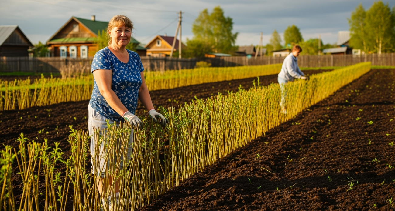 Соседка воткнула 2000 прутиков ивы вместо забора — теперь я повторяю её гениальный трюк