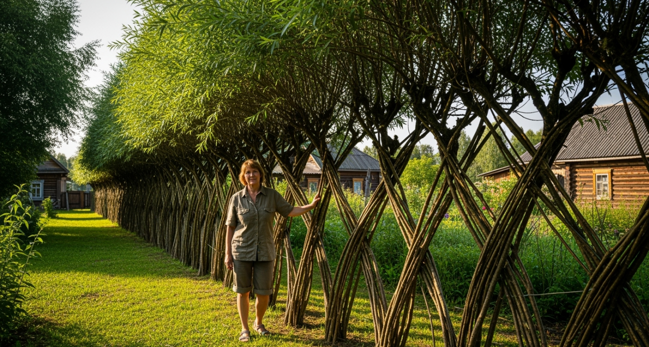 Вместо забора вкопала 3000 прутиков по границе участка — через 3 года результат поразил всех соседей
