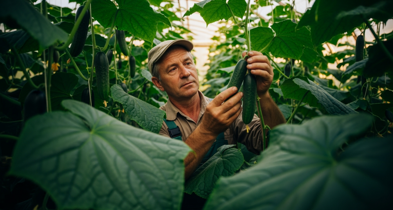 Один стакан на ведро воды — и огурцы не боятся холода: растут сочными и хрустящими, как южные