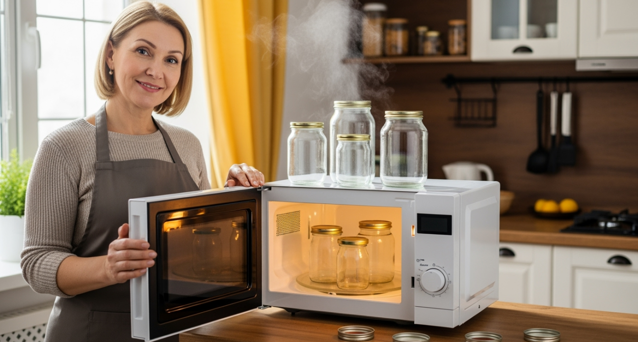 Забудьте про кастрюли и кипячение — стерилизуйте банки за 2 минуты новым способом