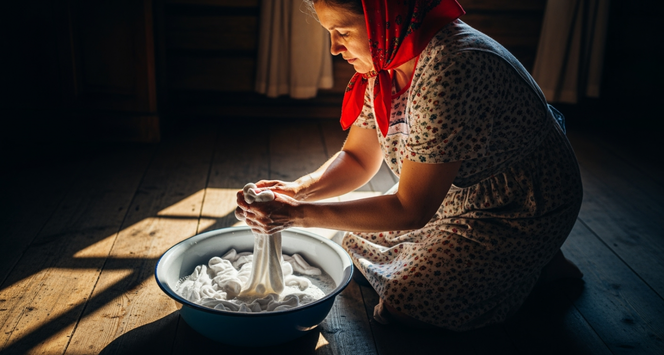 Бросаю 4 ложки в таз — даже самые грязные носки станут белее снега: простой лайфхак