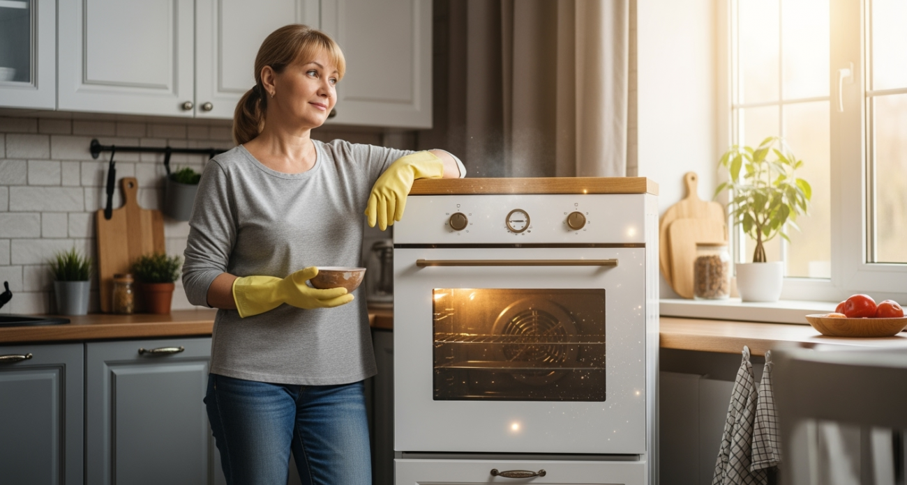 Всего 3 ложки в воду – и духовка засияет чистотой: липкий жир и нагар испаряются без следа