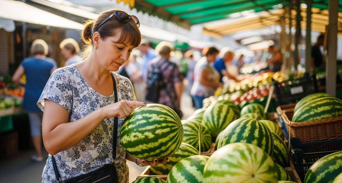 Один точный признак выдаст самый спелый арбуз - вам понадобится только палец
