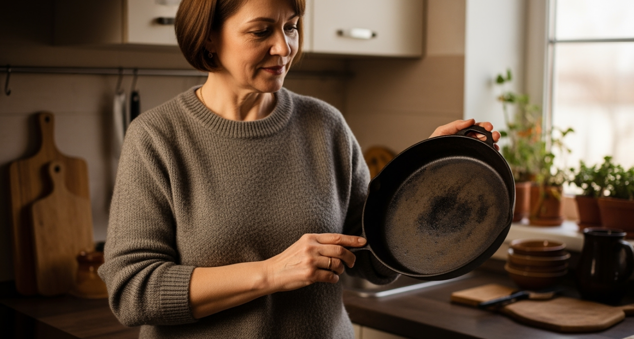 Как легко очистить нагар со сковородок: научный лайфхак с обычным пакетом