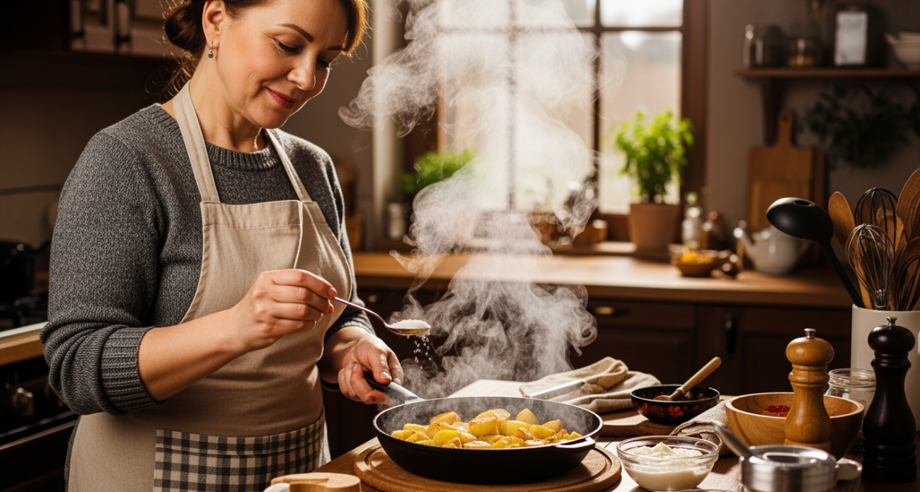 Одна ложка этого секрета — и картошка жарится идеально: хрустящая снаружи, мягкая внутри