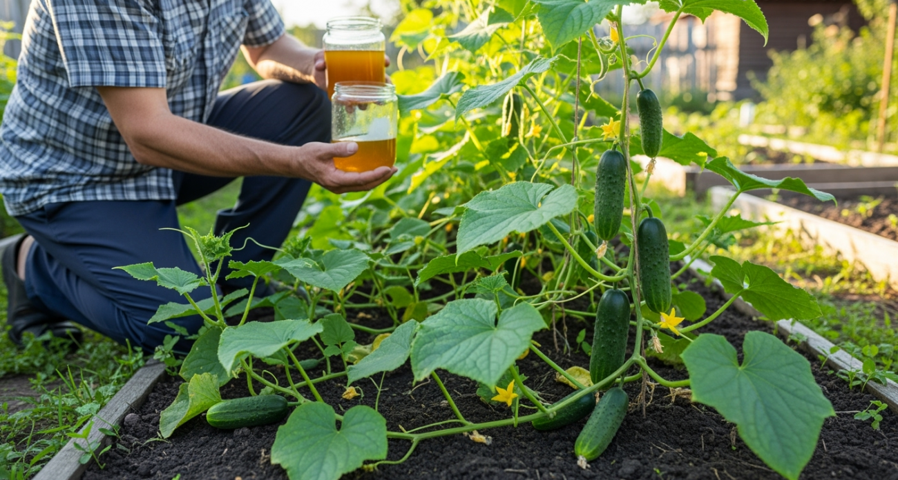 1 стакан под огурцы в августе — растут как бешеные: 3 лучшие подкормки для дачников