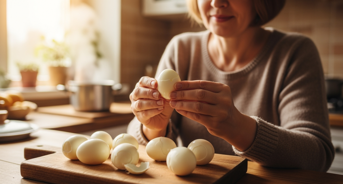Чищу яйцо за пару секунд: гениальный трюк учителя физики — забудьте о пленках навсегда