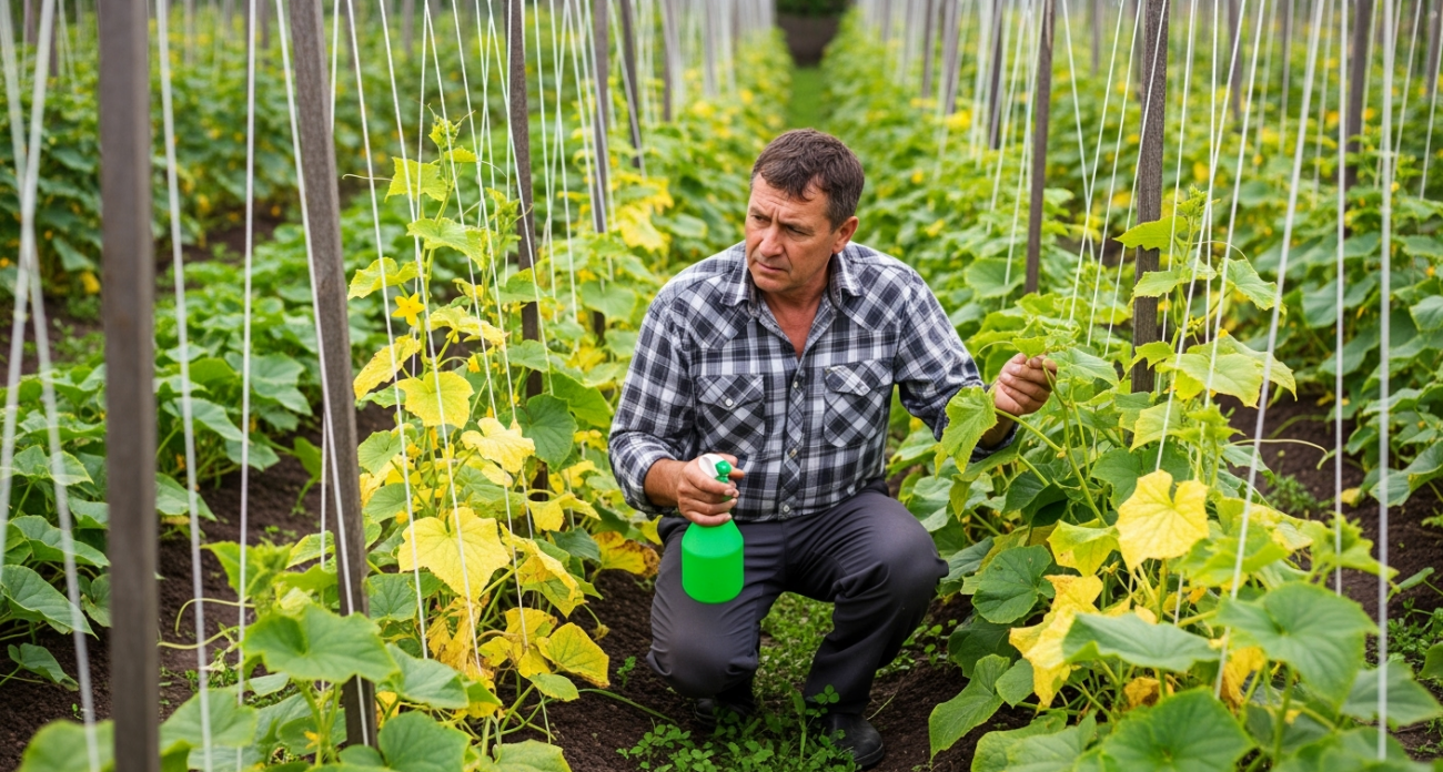 Желтеют листья у огурцов? Срочно сделайте это - за ночь плети позеленеют и дадут обильный урожай