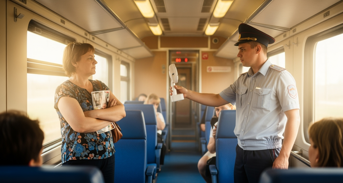 Пассажирка пожаловалась на кондиционер в поезде РЖД — начальник устроил скандал и выдал вентилятор