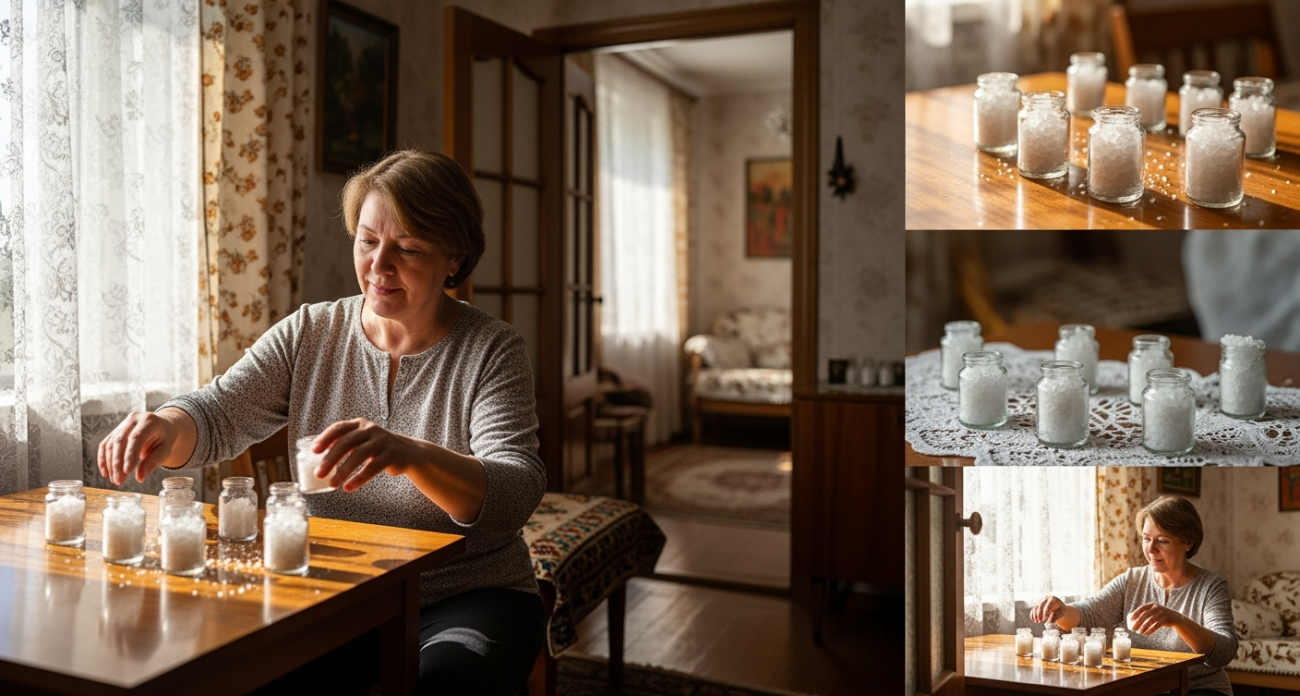 Подсмотрела трюк у горничной в санатории: поставила стакан соли в каждой комнате — эффект поразил