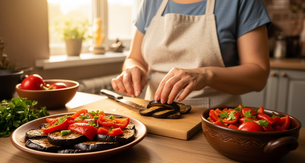 Обалденный салат из баклажанов и перца — готовлю каждое лето, домашние в восторге: попробуйте хотя бы раз