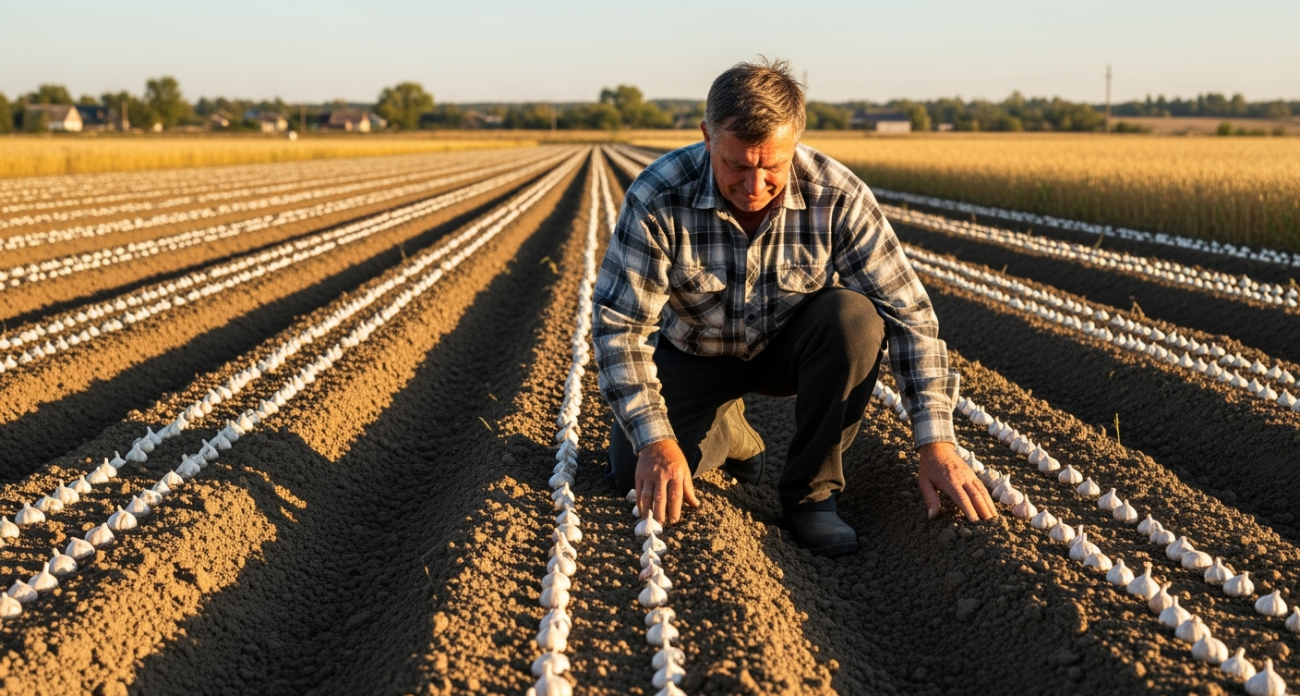 Дачники годами делают одну ошибку при посадке чеснока: краснодарский фермер показал, как получить головки размером с луковицу