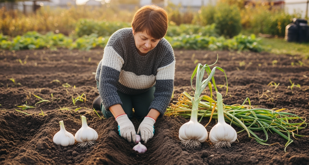 Агроном раскрыл секрет крупного чеснока: один приём после посадки, который меняет всё