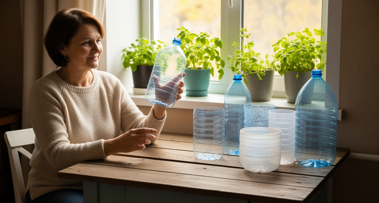 Гениальная хозяйка превращает две пластиковые бутылки в стильную корзину — теперь порядок обеспечен навсегда