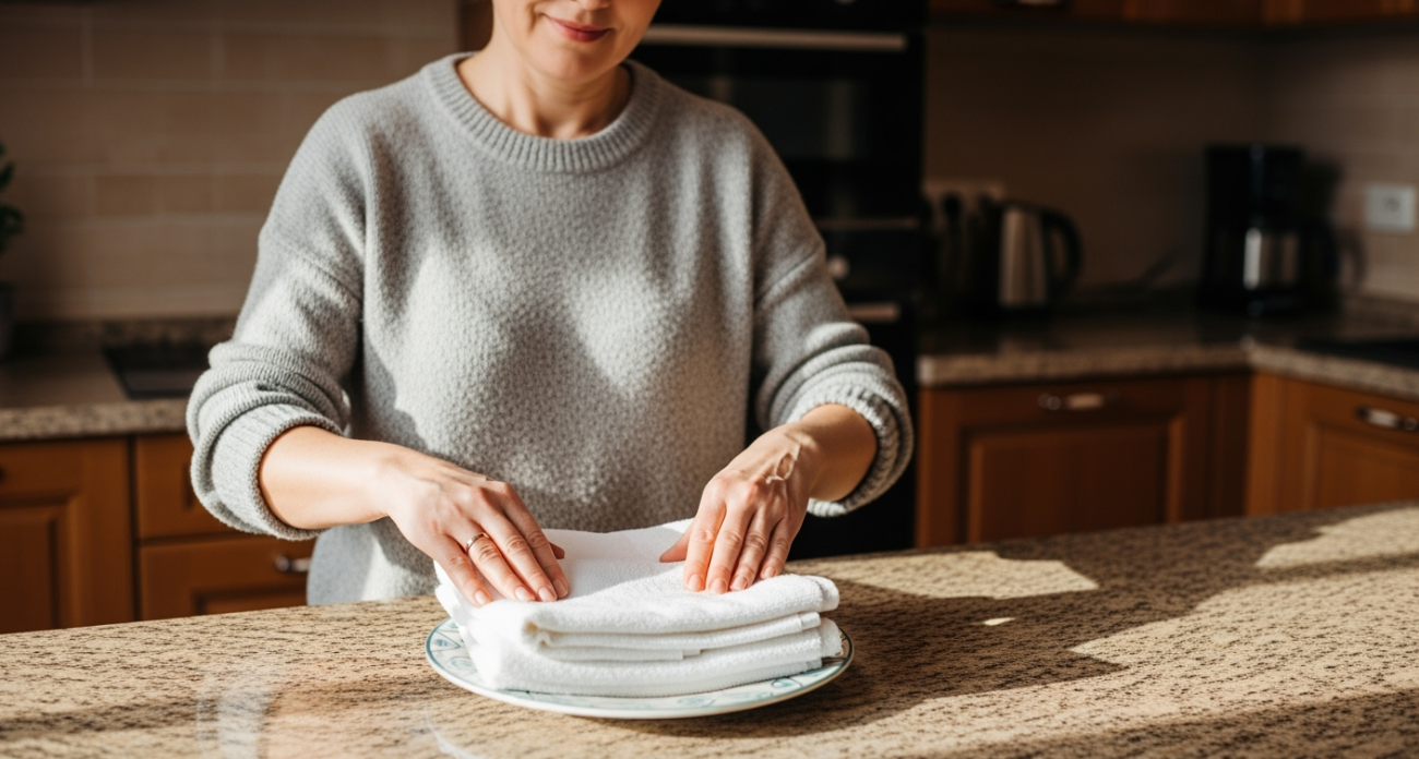 Бабушкин рецепт с растительным маслом превращает грязные кухонные полотенца в белоснежные за одну ночь