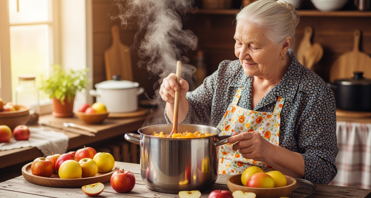 Старинный секрет яблочного варенья: почему дольки становятся прозрачными как янтарь, а вкус не забывается годами