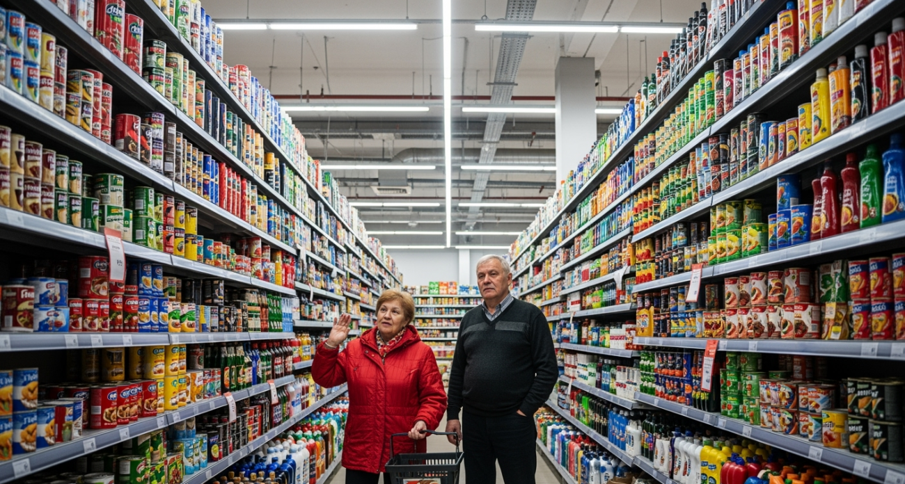 В Светофоре действует странная сила: покупатели входят за хлебом, а выходят с тележками. Вот что их так притягивает