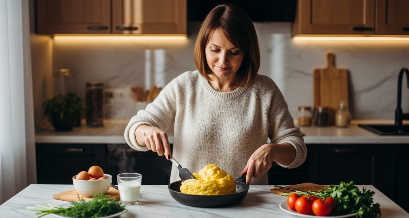 Почему омлет опытных поваров никогда не оседает: секрет в одной щепотке и забытом правиле скорлупки