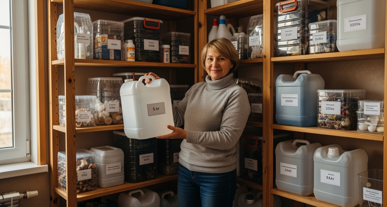 Две обычные бутылки превращаю в стильную корзину: соседки выпытывают секрет моего порядка