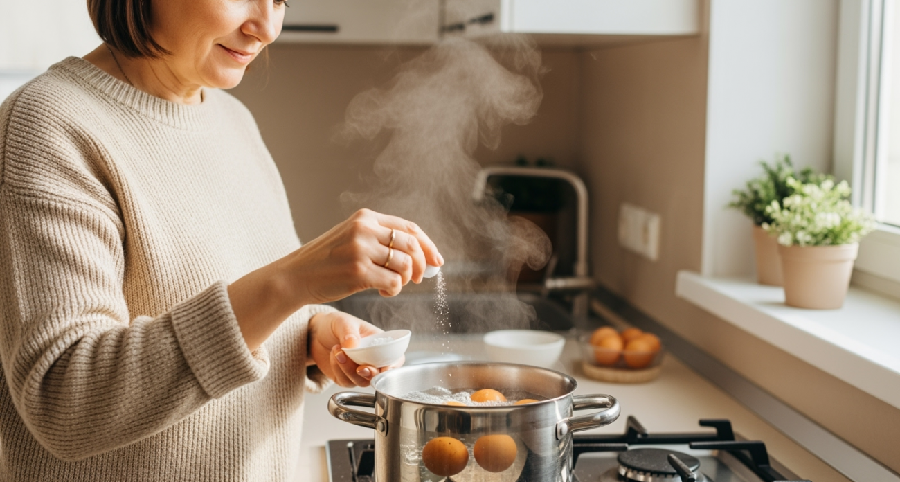 Добавьте это в воду при варке яиц, и скорлупа будет отлетать сама: проверенный способ от опытных хозяек.