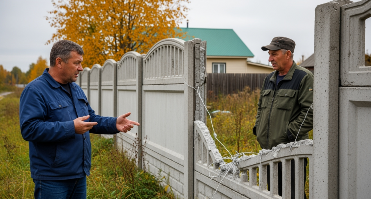 Сосед подарил мне метр земли и сдвинул забор — только когда пришла весна, я понял, в какую ловушку попал