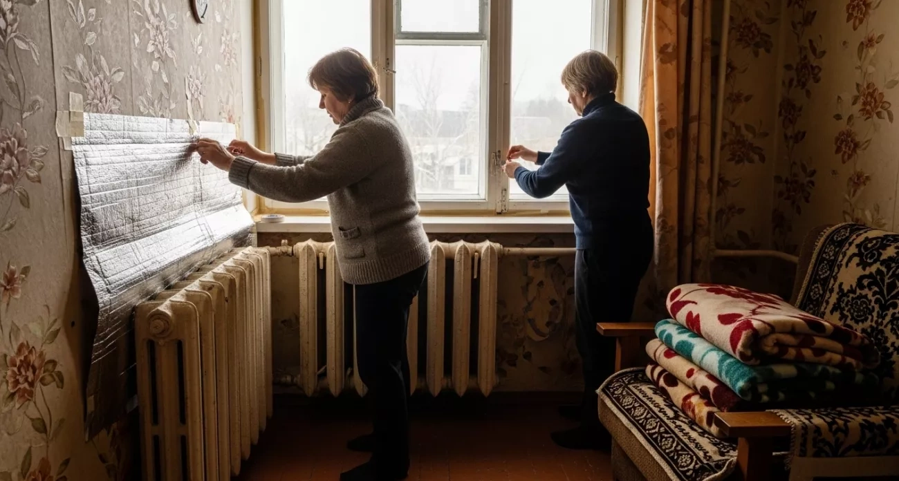 Положила фольгу за батарею - температура в комнате поднялась на 3 градуса, а счета за отопление упали