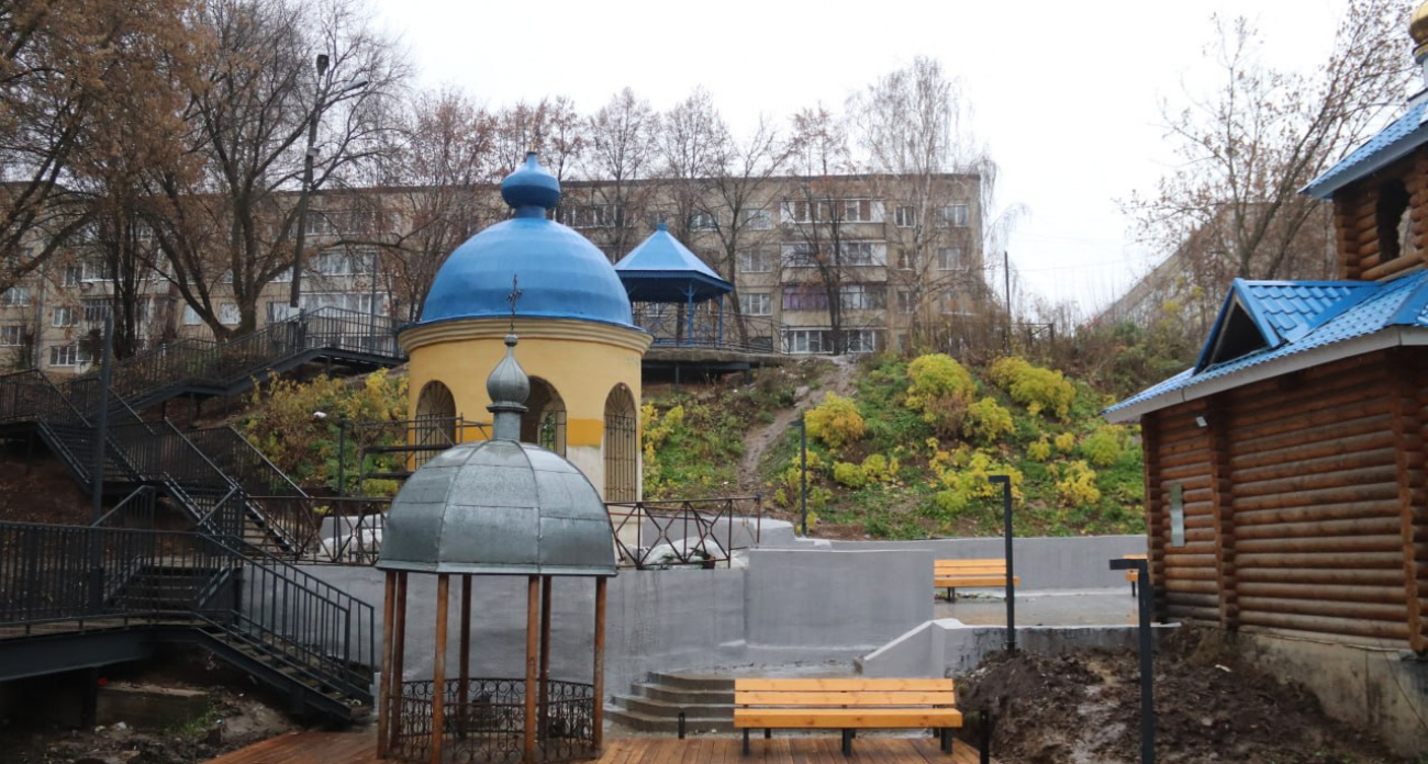 Работы по благоустройству территории Соборной площади и родника в Новочебоксарске близятся к завершению