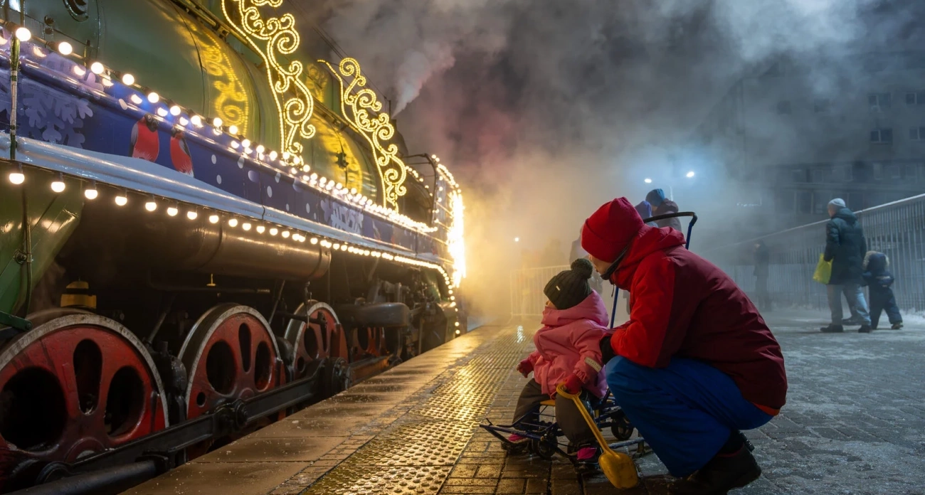 Поезд Деда Мороза отправится в путешествие по 70 городам России