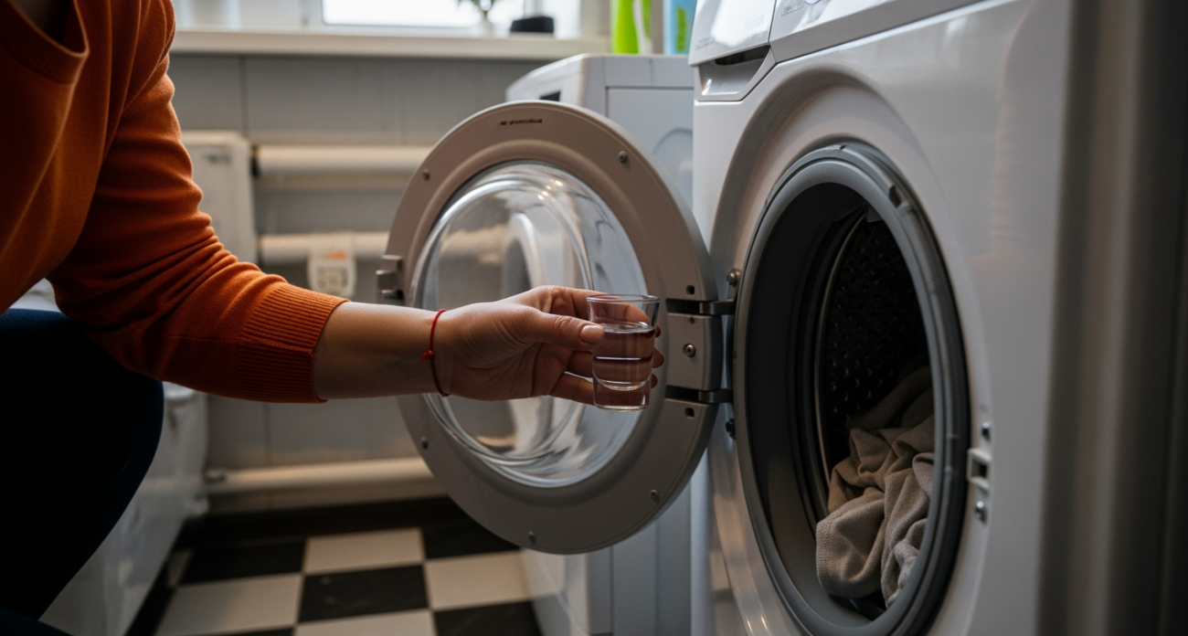 Засыпаю порошок в отсек — и машина взрывается пеной: грязь с плесенью вылетают в трубу с шумом боевика