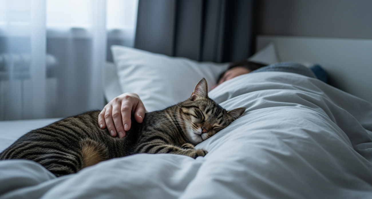 Что означает, когда кошка спит рядом с вами: 3 скрытых причины и главное, что нужно знать