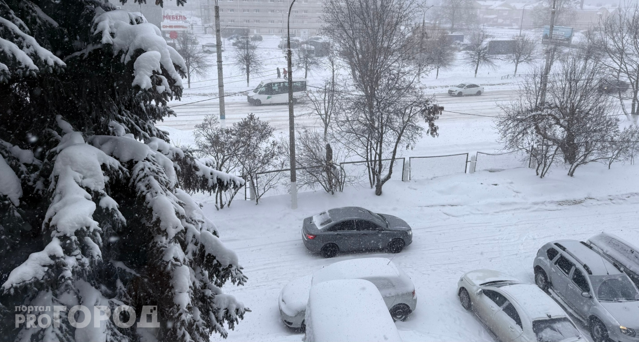 На Новочебоксарск надвигается новый снегопад: продлится до утра