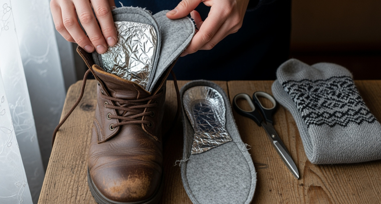 Выбросьте грелки: гениальный трюк с кухонной фольгой согреет ноги даже в лютый мороз