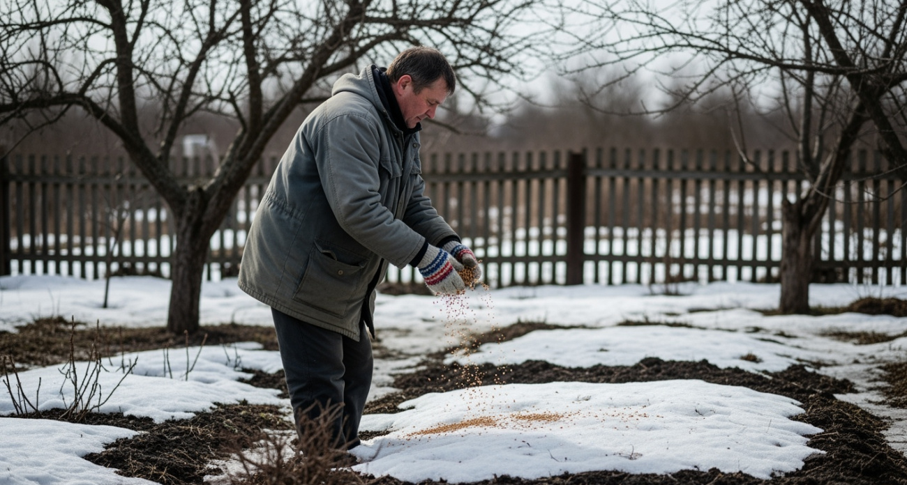 Лопату в сторону: дачники раскрыли способ сделать землю рыхлой прямо по снегу без единой перекопки