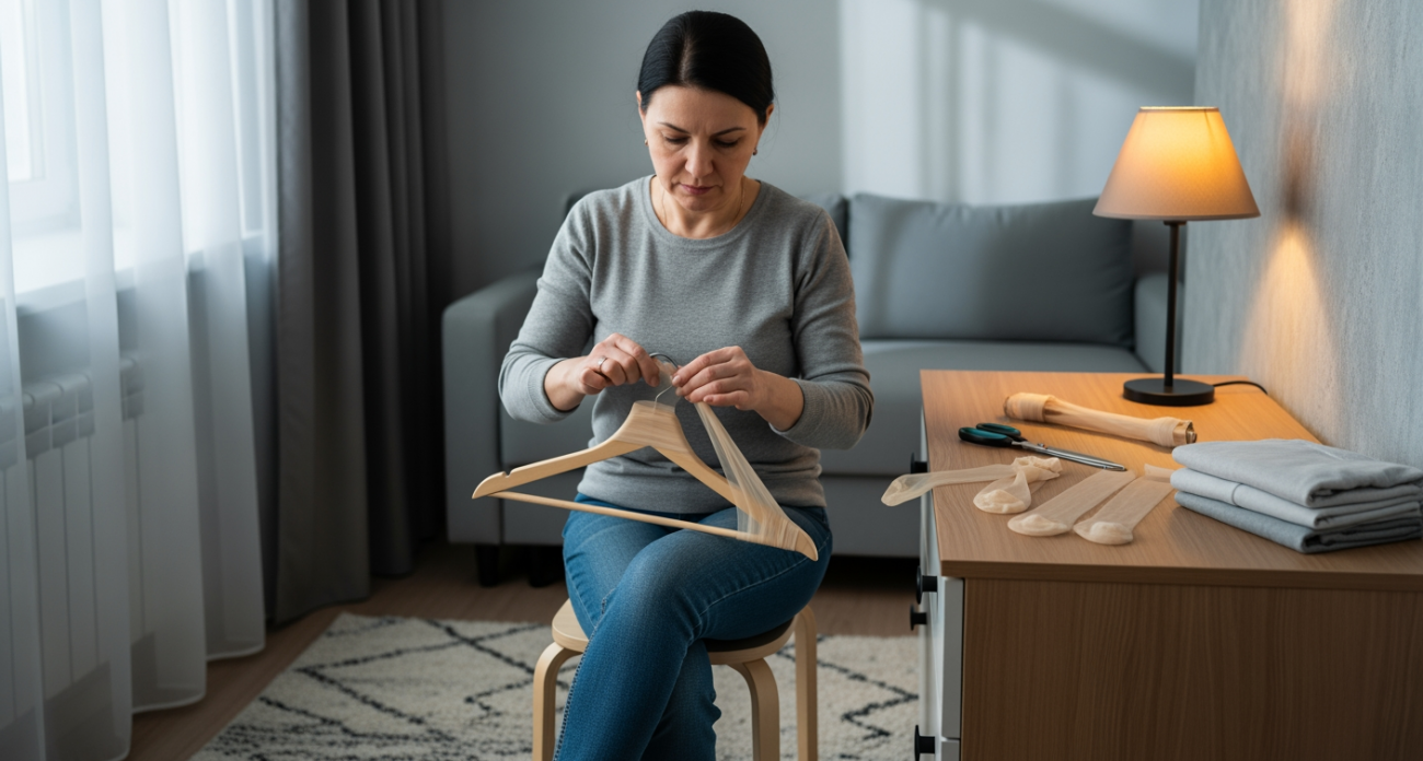 Женщины массово копируют мой простейший лайфхак с колготками, который превращает хаос в шкафу в идеальный порядок